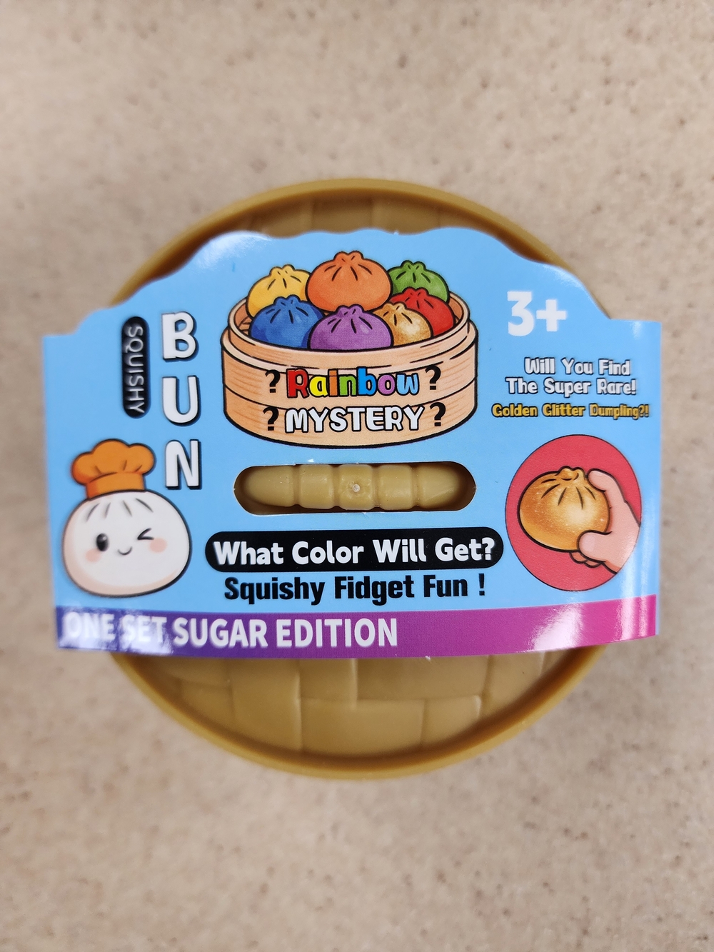 Rainbow Mystery Sugar Edition - Yellow Squishy Fidget Toy, Squishy Dumpling
